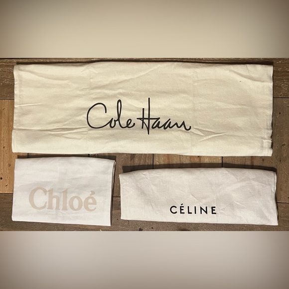 Chloe, Celine and Cole Haan. Set of 3 Purse Dust Bags. - Picture 10 of 10